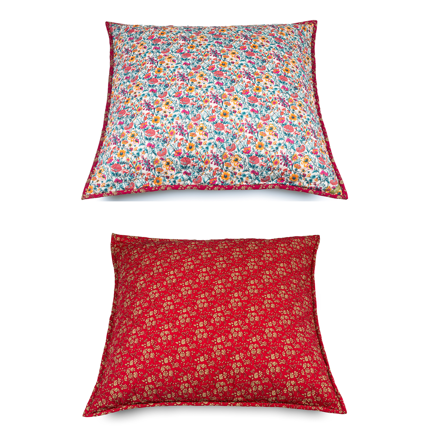 2 CUSHION Covers Liberty Fabrics Prints STAR 1002  1 of 40X40cm and 1 of 60X60cm.